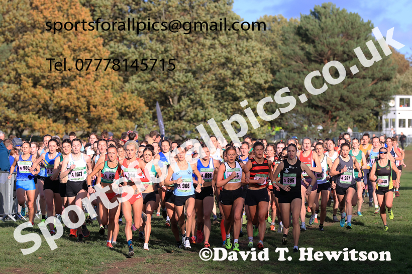 Senior Womens 2025 National Cross Country Relays, Berry Hill Park, Mansfield. Photo: David T. Hewitson/Sports for All Pics